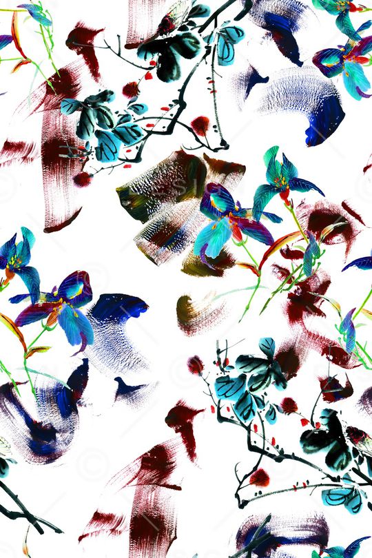 中国风印花华亿平台图片