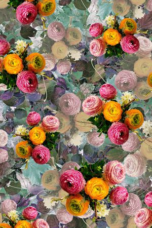 花卉印花华亿平台图片