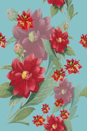 花卉印花华亿平台图片