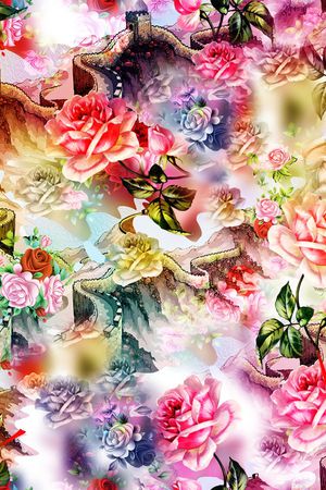 艺术彩色印花华亿平台图片