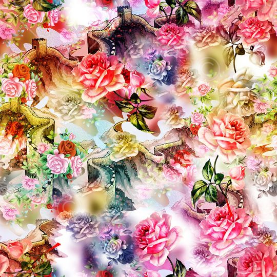 艺术彩色印花华亿平台图片