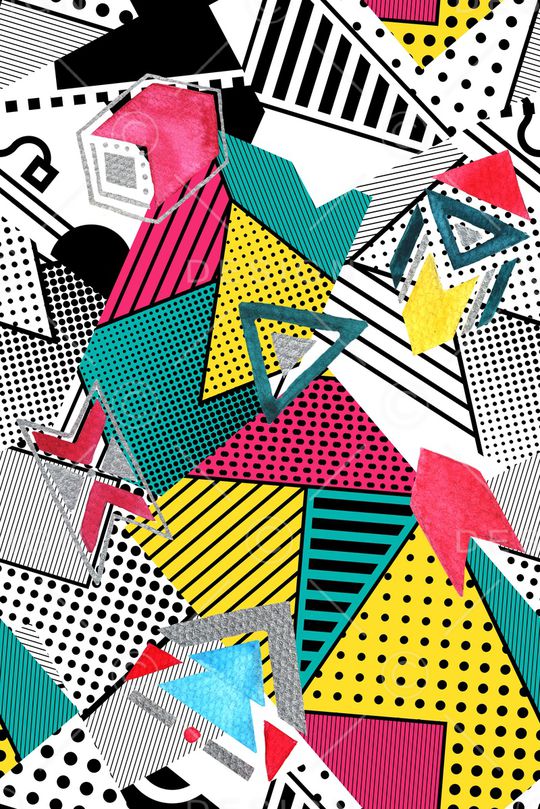 不规则几何印花华亿平台图片