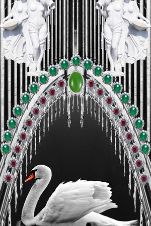 天鹅印花华亿平台图片