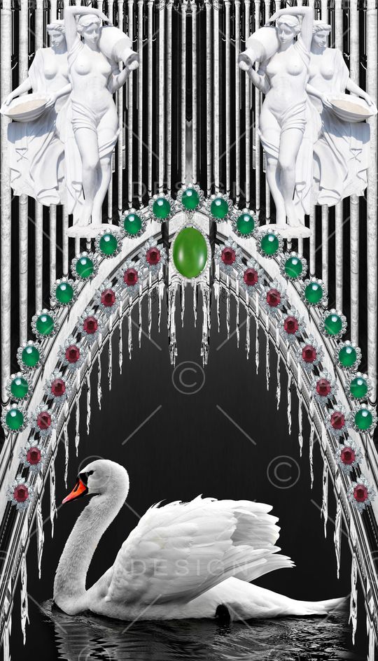 天鹅印花华亿平台图片