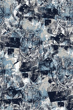 抽象纹理印花华亿平台图片