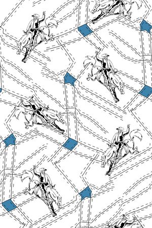 几何线条印花华亿平台图片