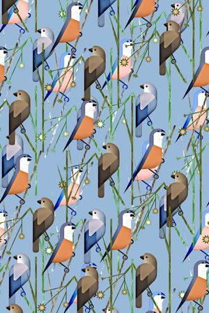 春夏清爽雪纺真丝棉丝巾布料泳装民族风印花印花华亿平台图片