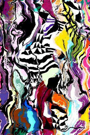 色块拼接印花华亿平台图片