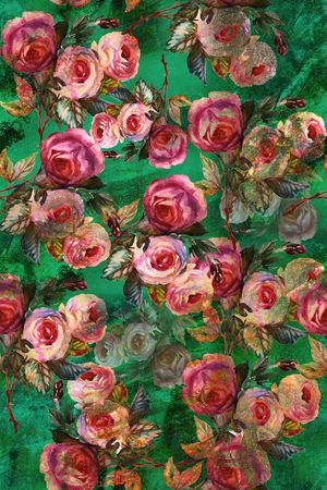 玫瑰印花华亿平台图片