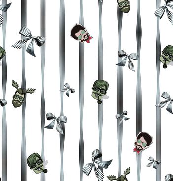 865236-螺旋竖条卡通人物