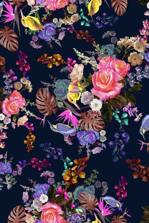 玫瑰印花华亿平台图片