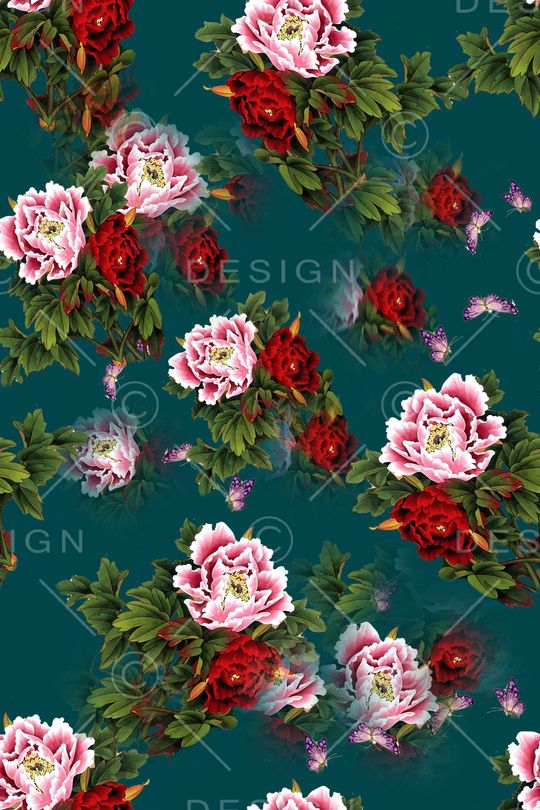 花卉印花华亿平台图片