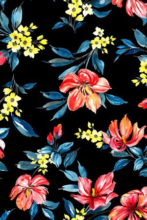 热带植物印花华亿平台图片