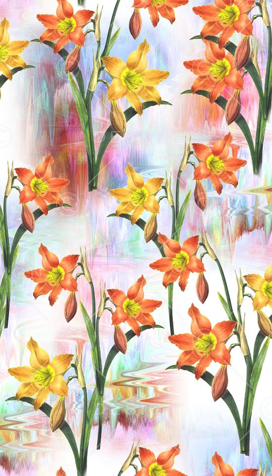 花卉印花华亿平台图片