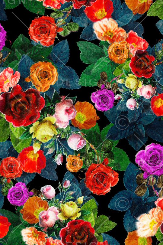 油画花印花华亿平台图片