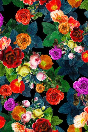 油画花印花华亿平台图片