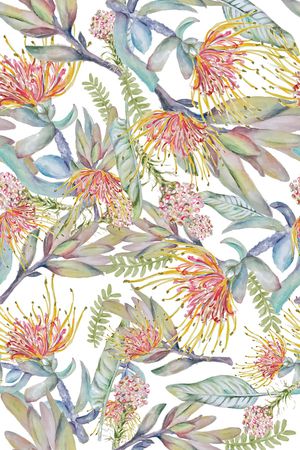 叶子植物印花华亿平台图片