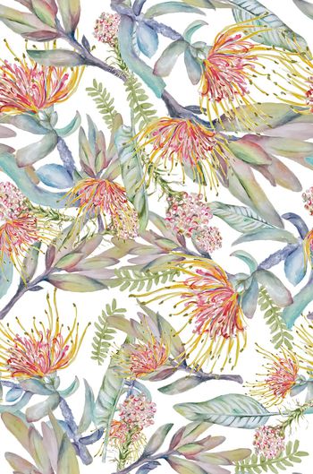 叶子植物印花华亿平台图片