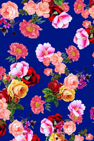 花卉印花华亿平台图片