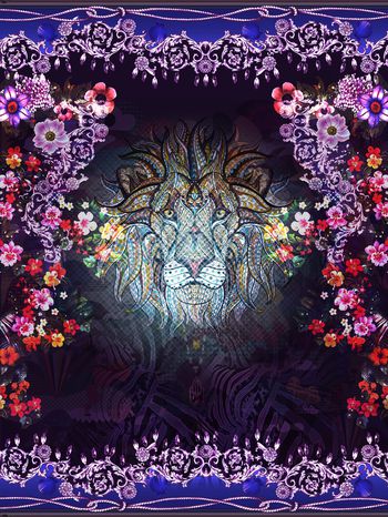 动物纹印花华亿平台图片