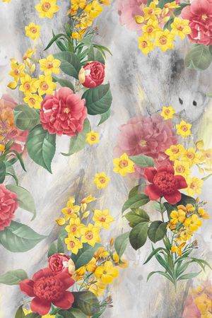 花卉印花华亿平台图片