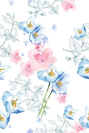 清新雅致印花华亿平台图片