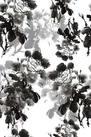 艺术花卉印花华亿平台图片