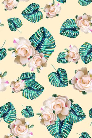 手绘花卉印花华亿平台图片