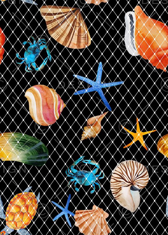 七彩贝壳印花华亿平台图片