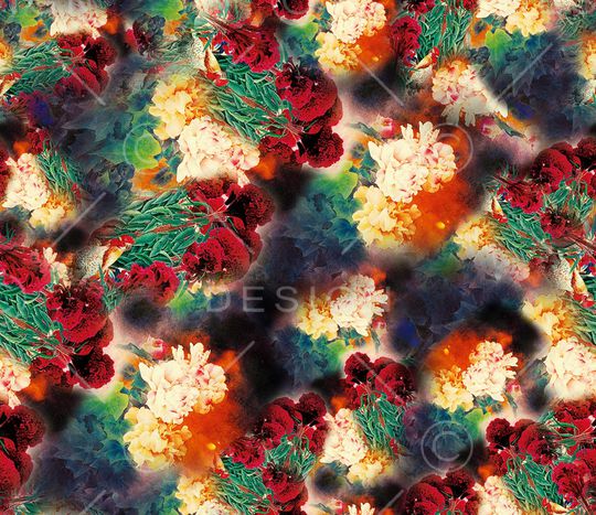 花卉印花华亿平台图片