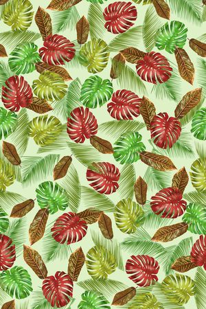 棕榈叶印花华亿平台图片