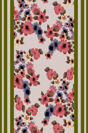 丝巾定位花印花华亿平台图片