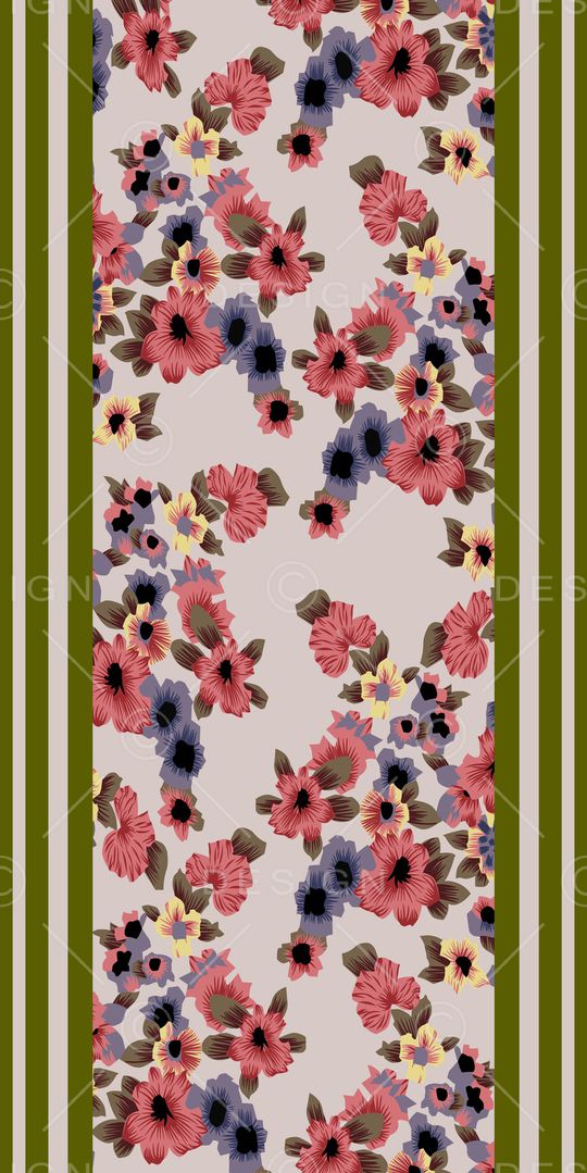 丝巾定位花印花华亿平台图片