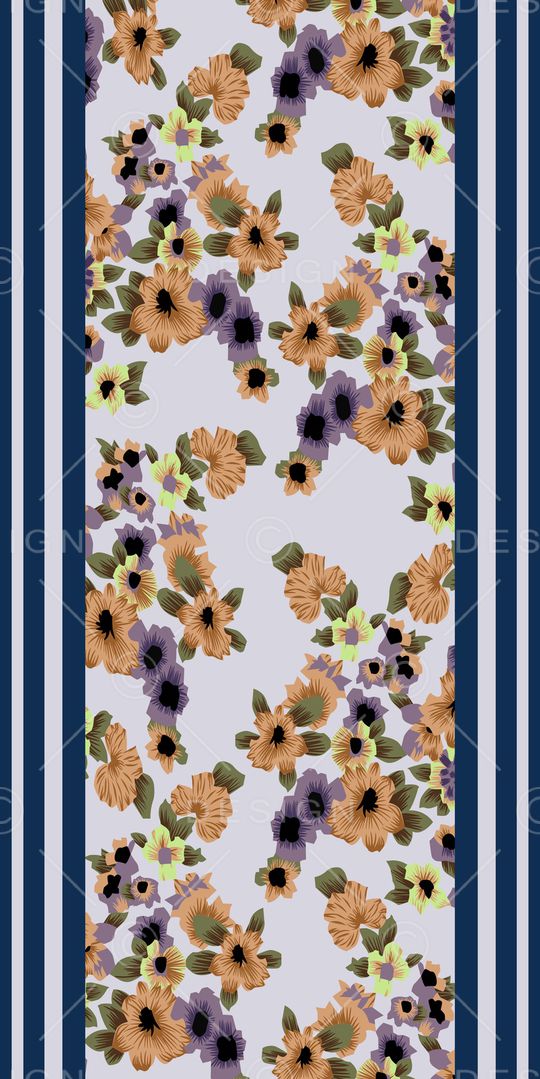 丝巾定位花印花华亿平台图片