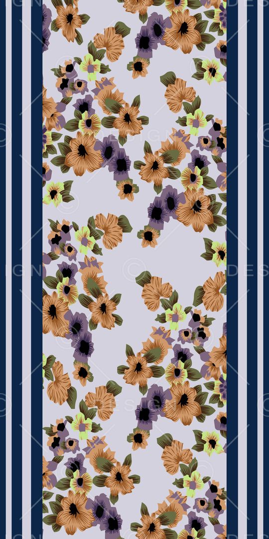 丝巾定位花印花华亿平台图片