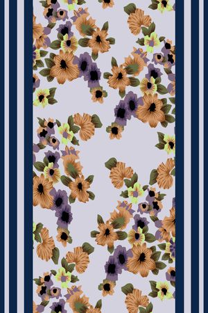 丝巾定位花印花华亿平台图片