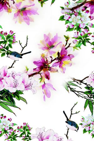 花卉印花华亿平台图片