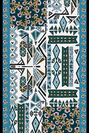 丝巾定位花印花华亿平台图片