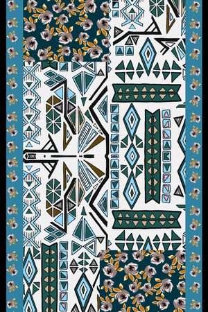 丝巾定位花印花华亿平台图片