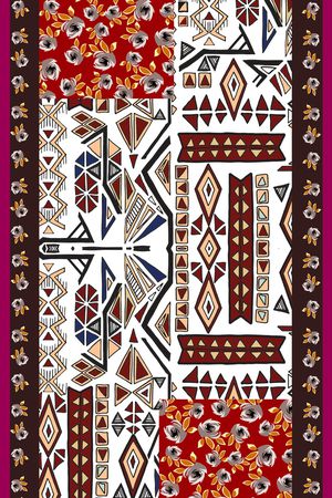 丝巾定位花印花华亿平台图片