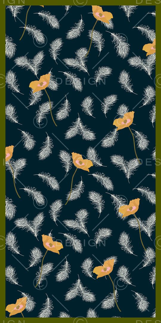 丝巾定位花印花华亿平台图片