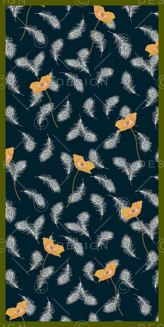 丝巾定位花印花华亿平台图片