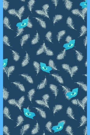 丝巾定位花印花华亿平台图片