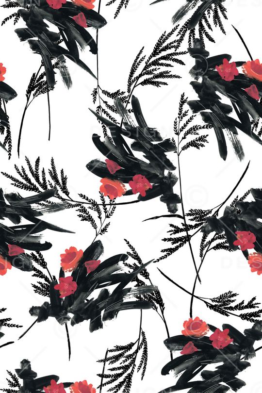 水墨印花华亿平台图片