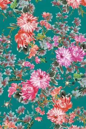 花卉印花华亿平台图片