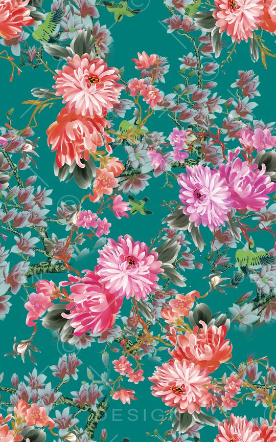 花卉印花华亿平台图片