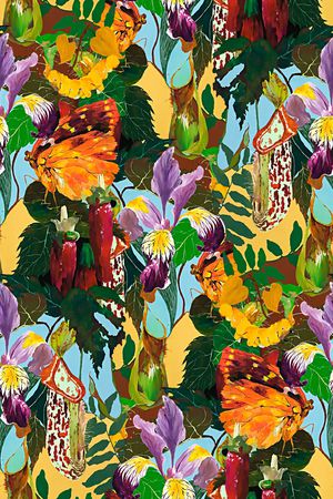 花卉印花华亿平台图片