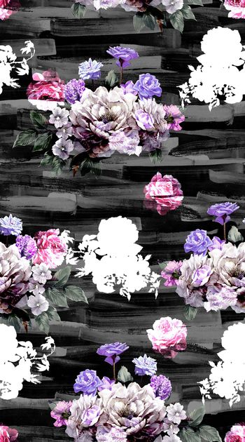 花卉印花华亿平台图片