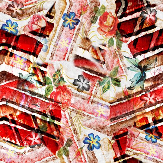 艺术彩色印花华亿平台图片