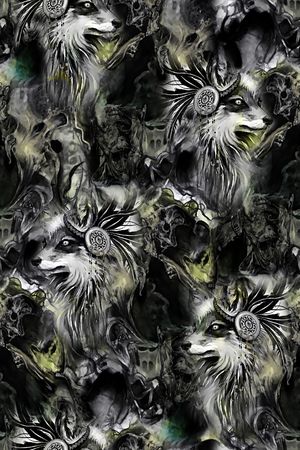 狼头印花华亿平台图片